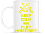 printfashion Keep calm and Minecraft - Bögre - Fehér (2557507)
