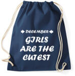 printfashion decemberi csajok a legcukibbak - Sportzsák, Tornazsák - Sötétkék (1385805)