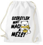 printfashion Szeretlek, mint maci a mézet - páros minta - Sportzsák, Tornazsák - Fehér (16813996)