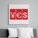 printfashion YES - Vászonkép - Fehér (6625175)