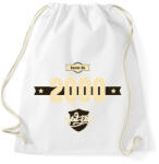 printfashion born-in-2000-cream-choco - Sportzsák, Tornazsák - Fehér (633442)