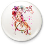 printfashion szitakötö 2 - Kitűző, hűtőmágnes - Fehér (3080574)