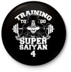 printfashion Training to go super saiyan 4 - Kitűző, hűtőmágnes - Fekete (3092066)