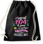 printfashion Születésnap 1974 Augusztus - Napfény egy kis hurrikánnal! - Sportzsák, Tornazsák - Fekete (1167847)