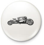 printfashion Hot rod 03 - Kitűző, hűtőmágnes - Fehér (4940863)