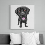 printfashion Labrador - Vászonkép - Fehér (6629090)