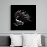 printfashion Sziámi harcoshal portré - Vászonkép - Fekete (6657989)