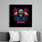 printfashion Cyberpunk majom - Vászonkép - Fekete (14035786)