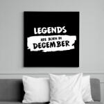 printfashion A legendák decemberben születnek - Vászonkép - Fekete (6649780)