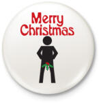 printfashion Boldog Karácsonyt! - Kitűző, hűtőmágnes - Fehér (3075926)