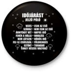 printfashion Időjárást jelző póló - Kitűző, hűtőmágnes - Fekete (7440515)