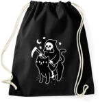 printfashion Kaszás és cica - Sportzsák, Tornazsák - Fekete (16052269)