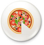 printfashion pizza dad - Kitűző, hűtőmágnes - Fehér (3082828)