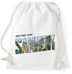 printfashion Greetings from Sanhok - PUBG - Sportzsák, Tornazsák - Fehér (1597201)