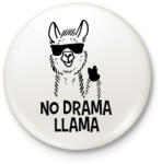 printfashion Dráma Láma - Kitűző, hűtőmágnes - Fehér (3078831)
