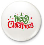 printfashion Merry Christmas - Boldog karácsonyt - Kitűző, hűtőmágnes - Fehér (5615128)
