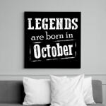 printfashion A legendák októberben születnek - Vászonkép - Fekete (6643565)