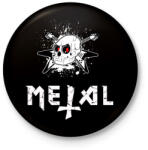 printfashion metal - Kitűző, hűtőmágnes - Fekete (3097263)