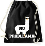 printfashion Probllama - Sportzsák, Tornazsák - Fekete (1113481)