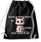 printfashion láttam egy kiscicát - Sportzsák, Tornazsák - Fekete (15320363)