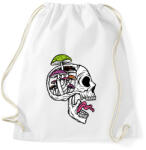 printfashion Gombás koponya - Sportzsák, Tornazsák - Fehér (13471598)