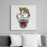 printfashion Zobie head - Vászonkép - Fehér (6623682)