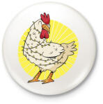 printfashion Csirke karácsony - Kitűző, hűtőmágnes - Fehér (5635489)