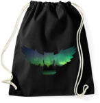 printfashion Éjjeli bagoly - Sportzsák, Tornazsák - Fekete (4065892)