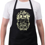 printfashion Az élet egy játék - Kötény - Fekete (4918420)