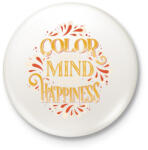 printfashion Színezd az elméd vidámsággal - Kitűző, hűtőmágnes - Fehér (4760143)