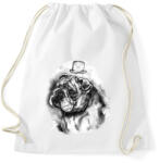printfashion bulldog kalappal - Sportzsák, Tornazsák - Fehér (5702874)