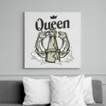 printfashion Sakk Queen - királynő - Vászonkép - Fehér (6636642)