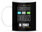 printfashion Legends are born in 2002 - Bögre - Fekete (14661460)