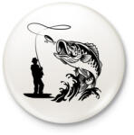 printfashion fishing - Kitűző, hűtőmágnes - Fehér (3293473)