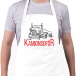 printfashion Kamionsofőr - Vonalas - Kötény - Fehér (6548110)