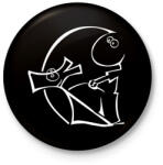 printfashion Kőbányai-Kutyasuli fehér-vektor - Kitűző, hűtőmágnes - Fekete (3095397)