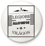 printfashion A legjobb állatorvos - Kitűző, hűtőmágnes - Fehér (7228282)