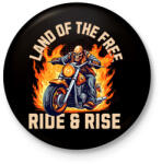 printfashion Motoros szabadság - Kitűző, hűtőmágnes - Fekete (13908715)