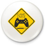 printfashion Game Over - Kitűző, hűtőmágnes - Fehér (7806053)