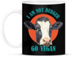 printfashion Go vegan - Bögre - Fekete (8149842)