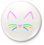 printfashion Cuki cicus - Kitűző, hűtőmágnes - Fehér (15993521)