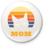 printfashion Best Cat Mom Ever - Kitűző, hűtőmágnes - Fehér (6356623)