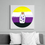 printfashion Egy üvegnyi virág - Vászonkép - Fehér (6637624)