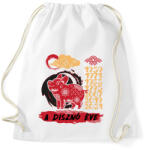 printfashion A disznó éve - Sportzsák, Tornazsák - Fehér (7614623)
