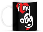 printfashion I love my dog - Bögre - Fekete (3144509)