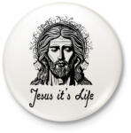 printfashion jesus its life - Kitűző, hűtőmágnes - Fehér (15478881)