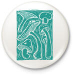 printfashion Gombák - Kitűző, hűtőmágnes - Fehér (12660136)