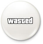 printfashion Wasted GTA - Kitűző, hűtőmágnes - Fehér (3078913)