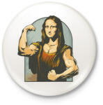 printfashion Mona Lisa kigyúrva - Kitűző, hűtőmágnes - Fehér (11513151)