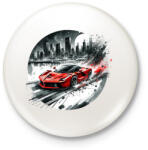 printfashion Ferrari - Kitűző, hűtőmágnes - Fehér (15535686)